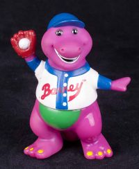 Barney the Dinosaur Baseball Player PVC Figure Lyons Group